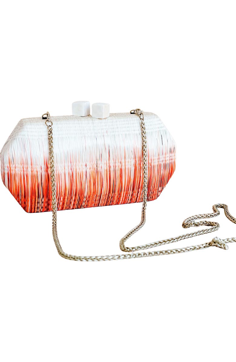 LIKHA Ombré Octagon Clutch, Alternate, color, Fire Orange