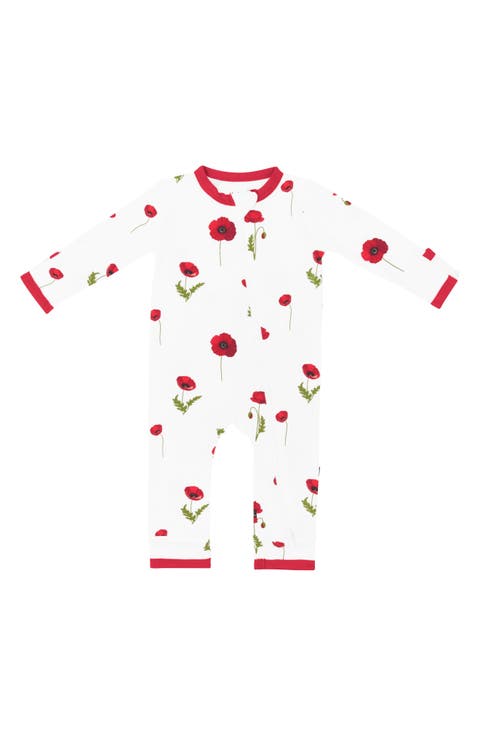 Kids' Cloud Poppies Full Zip Romper (Toddler)