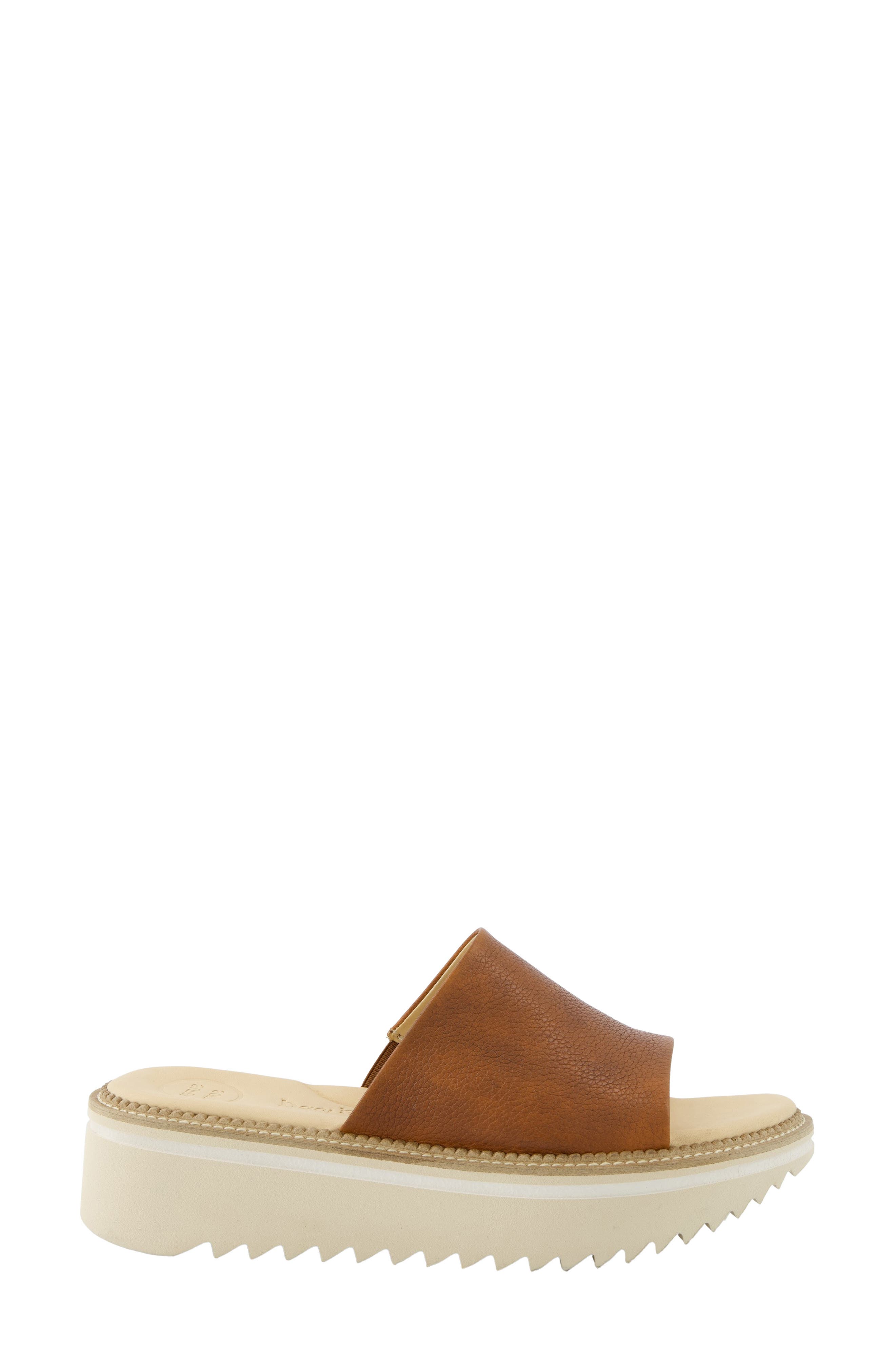 Paul Green May Slide Sandal, Alternate, color, Cognac Leather