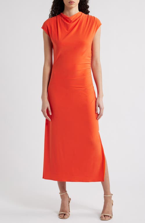 Chelsea28 High Neck Sheath In Orange Spice