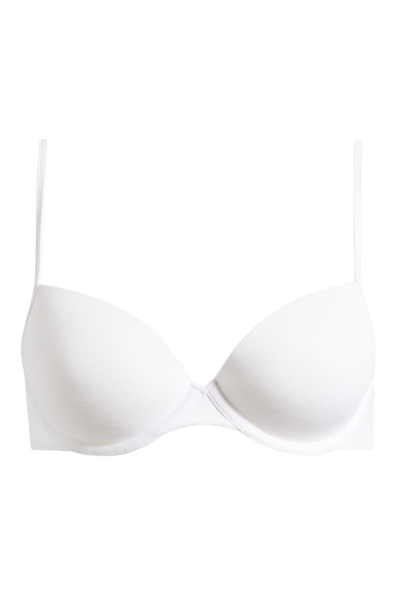Everyday Stretch Cotton T-Shirt Bra, Alternate, color, SNOW