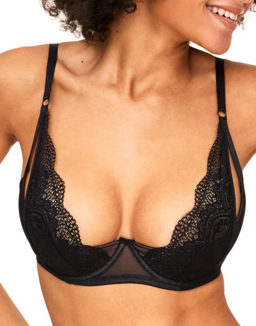 Adore Me Kaia Unlined Quarter Cup Bra in Black at Nordstrom, Size 38D