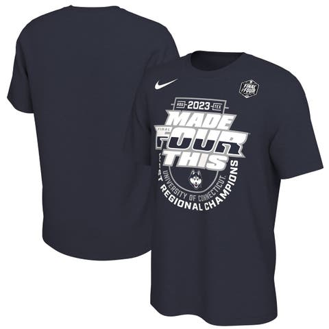 Navy UConn Huskies 2023 NCAA Men's Basketball Tournament March Madness Final Four Regional Champions Locker Room T-Shirt