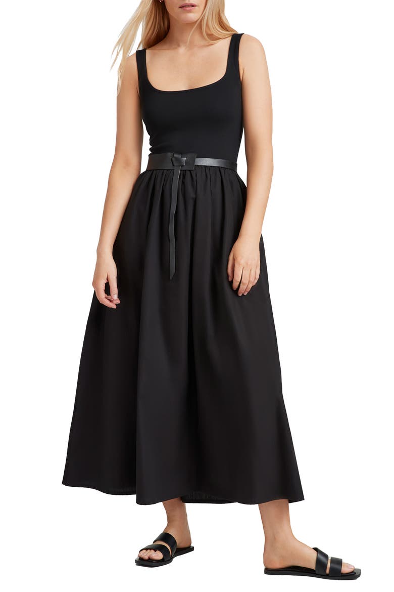 midi cotton a line dress Women's Organic Cotton Midi Dress