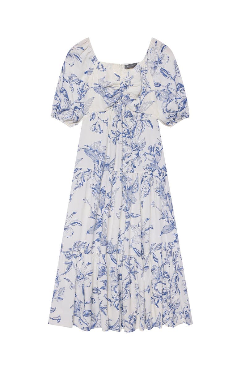 MINT VELVET Floral Print Dropped Waist Maxi Dress, Alternate, color, Blue