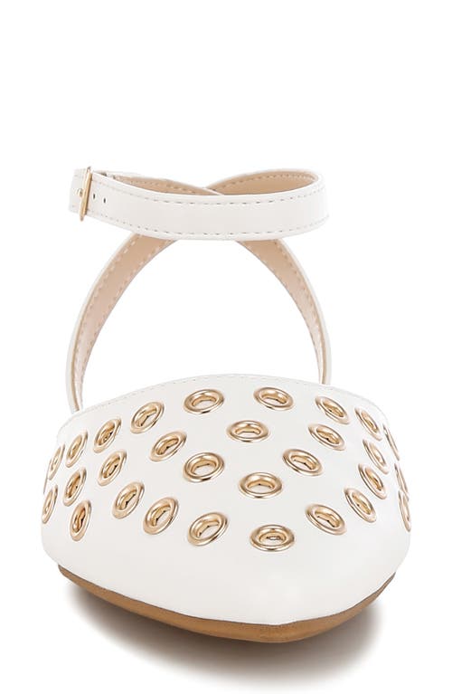 Shop London Rag Chalcis Rivet Flat In White