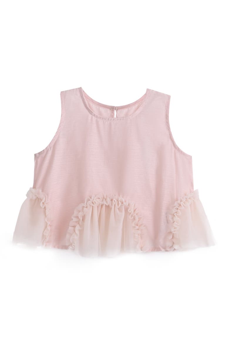 Tulle Ruffle Skirt Set, Alternate, color, Pink