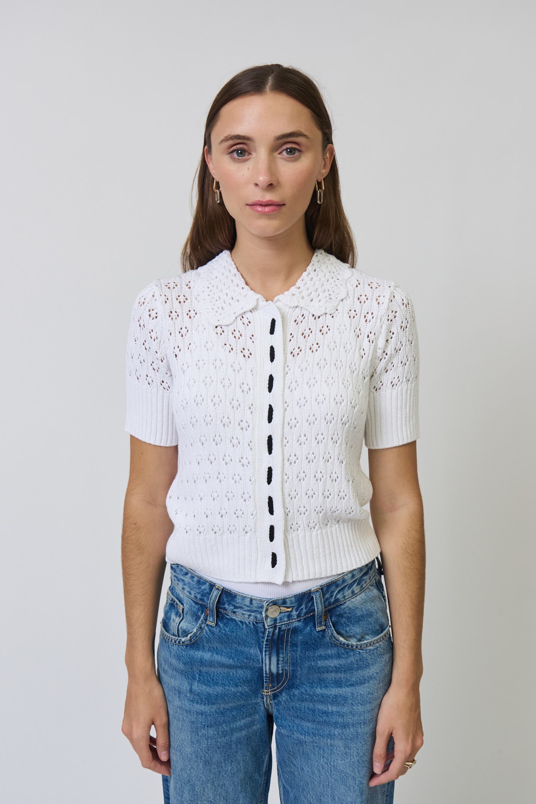 Charli Eyelet Stitch Top - image 2