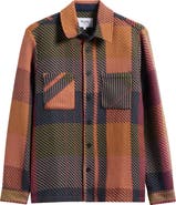 Wax London Whiting Tempo Exploded Plaid Cotton Blend Button-Up Overshirt
