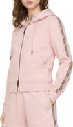 Burberry Check Trim Cotton Zip Hoodie