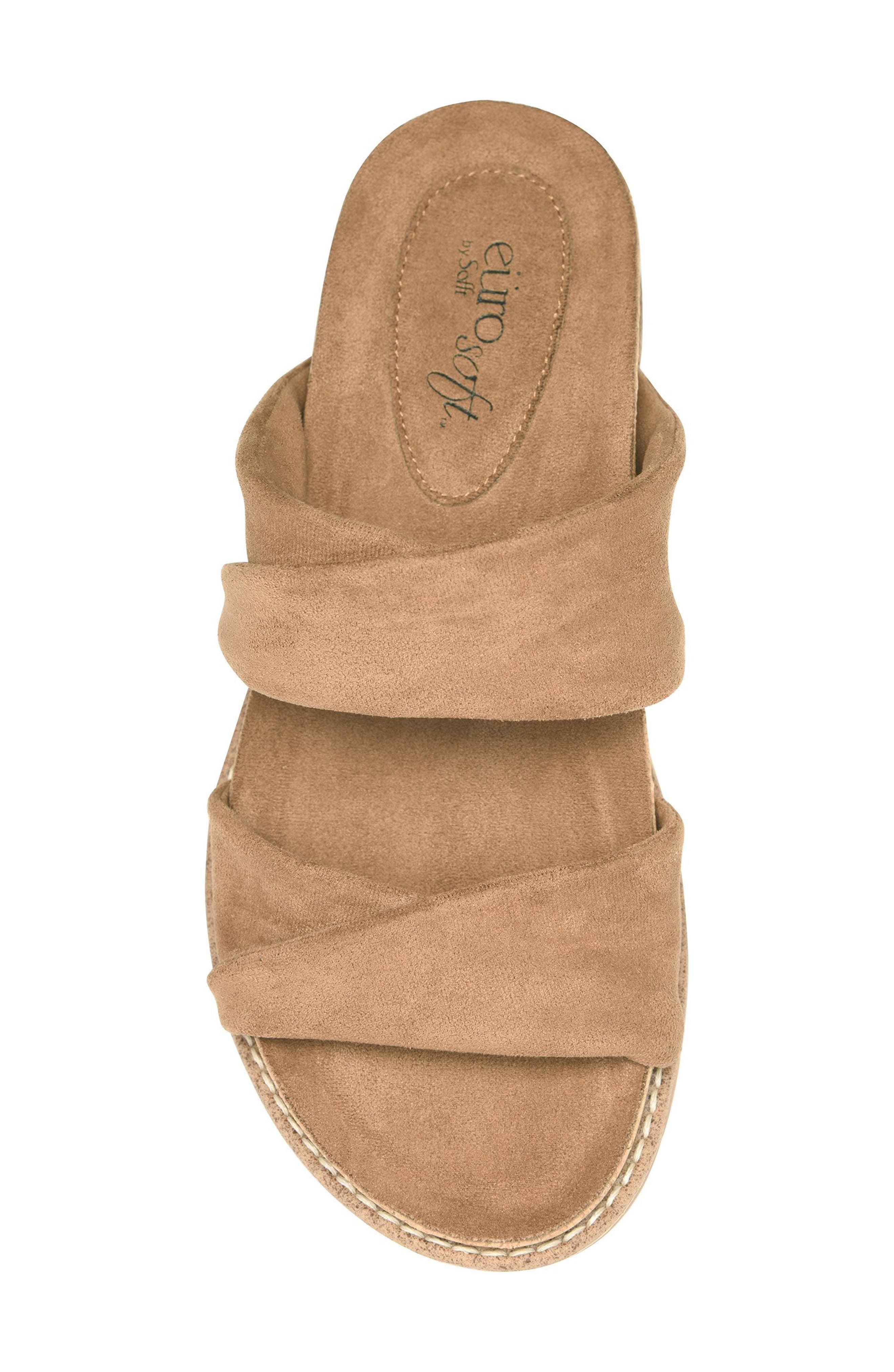 EUROSOFT Gail Slide Sandal, Alternate, color, Luggage