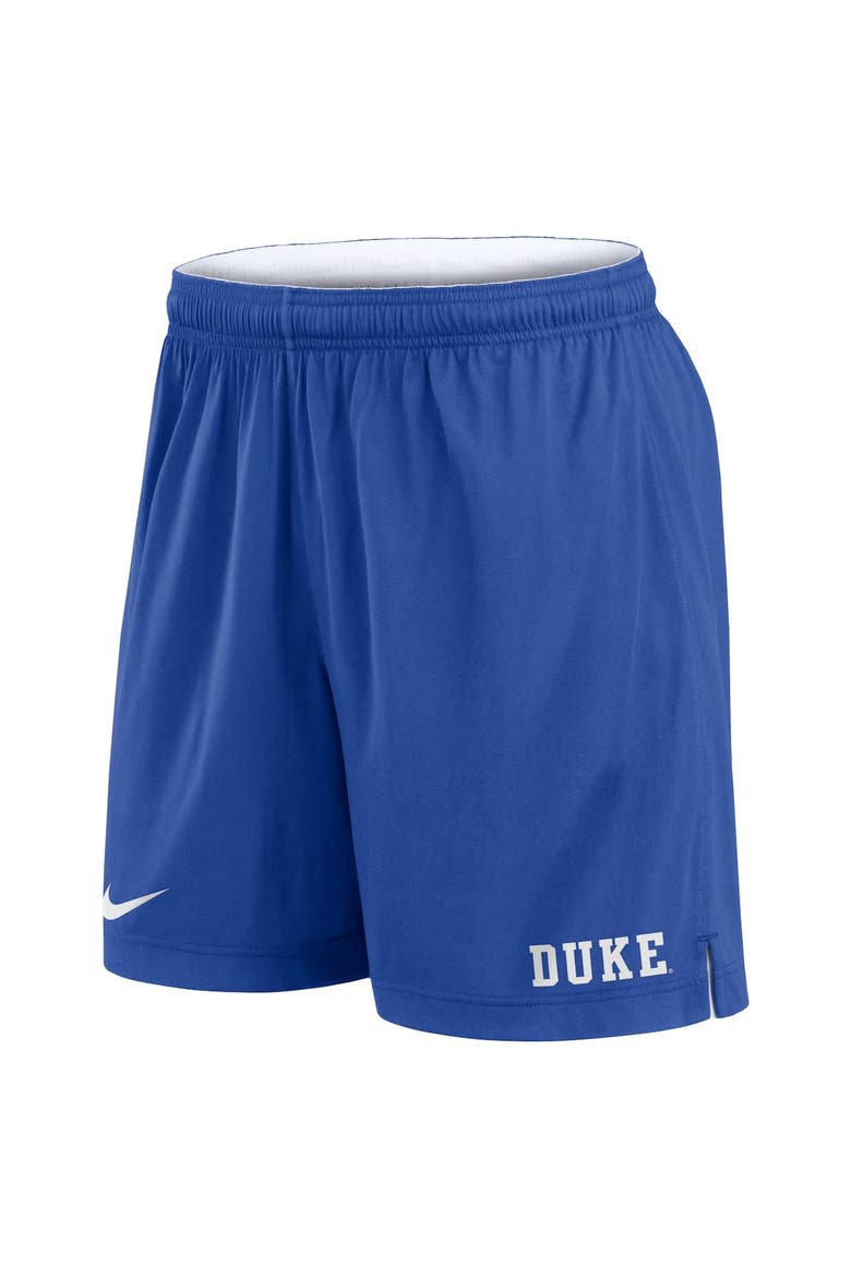 Men's Nike White/Royal Duke Blue Devils Primetime Reversible Performance Shorts, Alternate, color, White