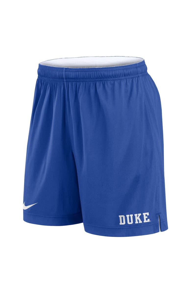 Nike Men's Nike White/Royal Duke Blue Devils Primetime Reversible Performance Shorts, Alternate, color, White