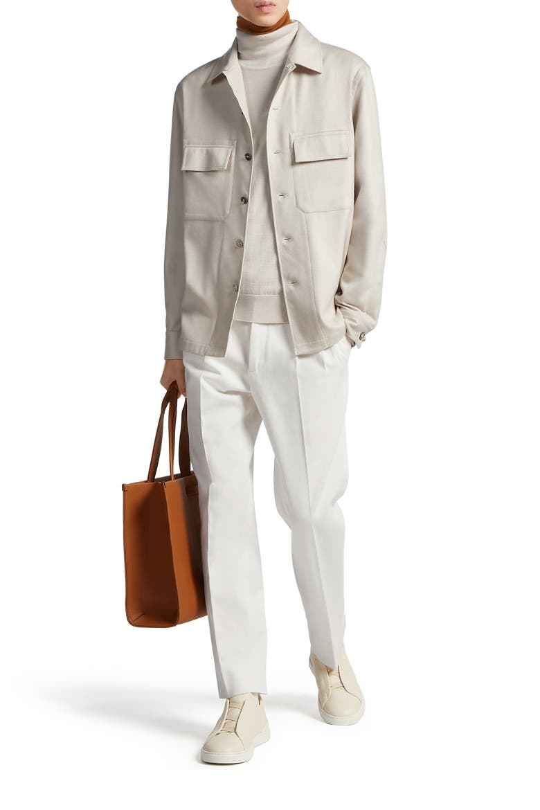 Oasi Cashmere Overshirt, Alternate, color, ECRU