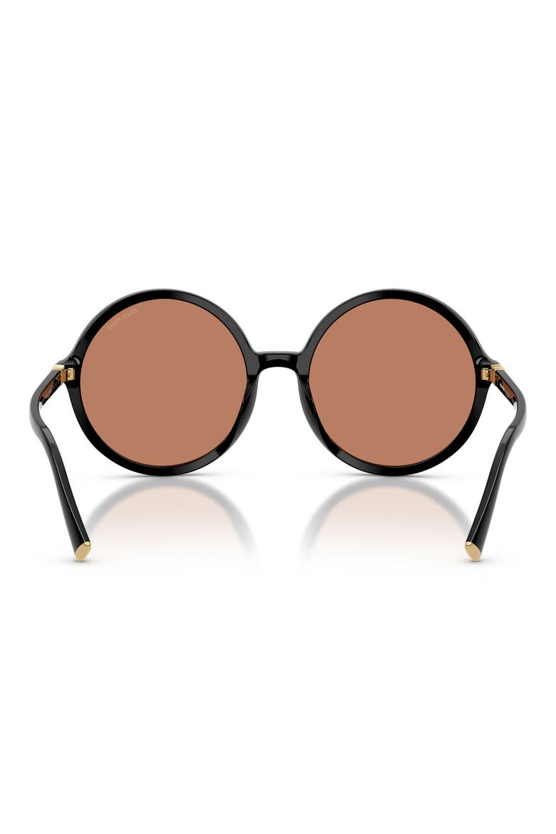 59mm Round Sunglasses, Alternate, color, BLACK / BROWN