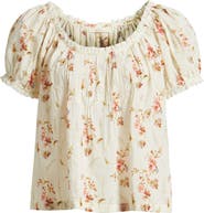 DÔEN Frederica Floral Embroidered Organic Cotton Voile Top