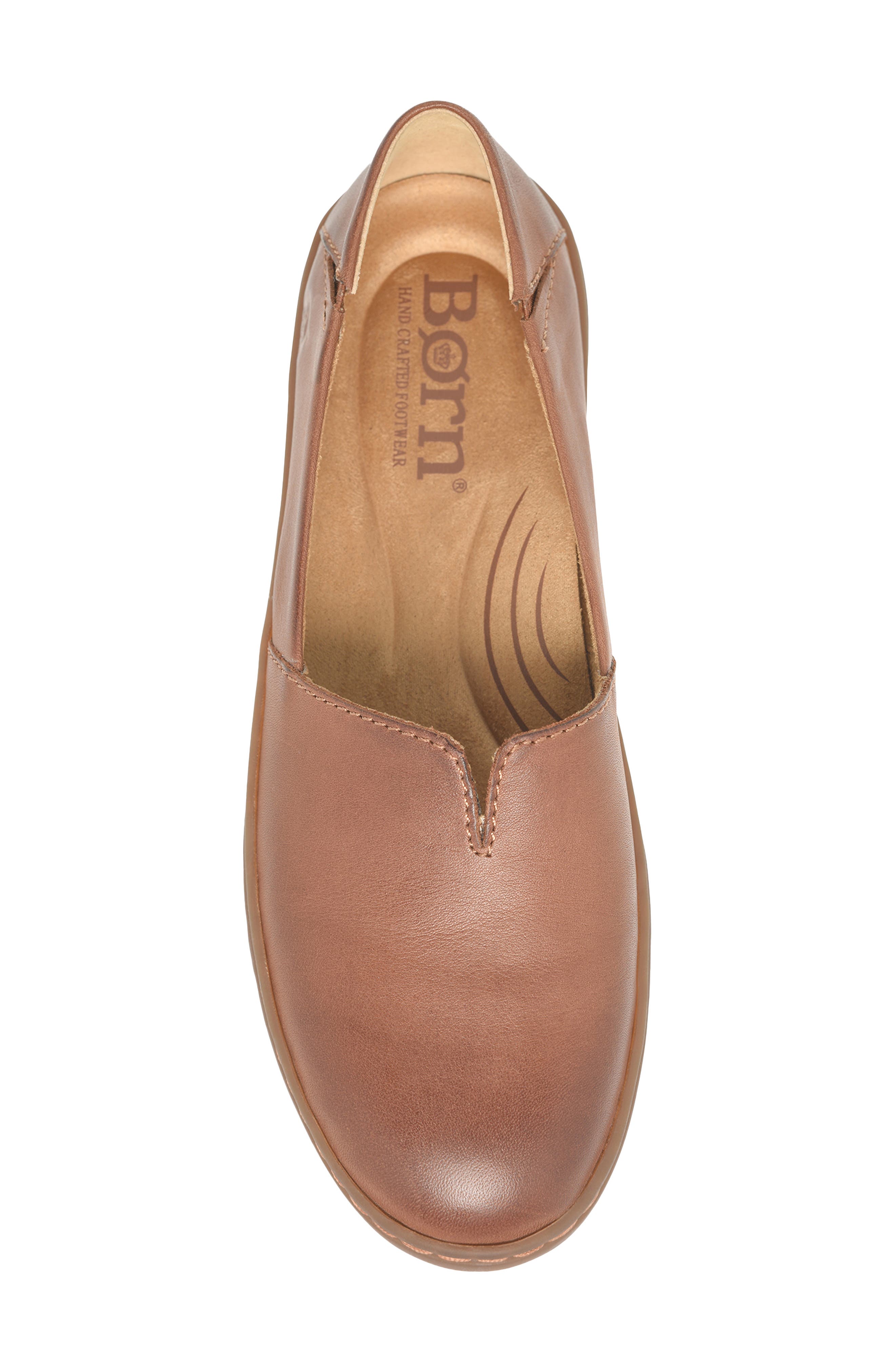 Børn Sebra II Flat, Alternate, color, Dark Tan Leather