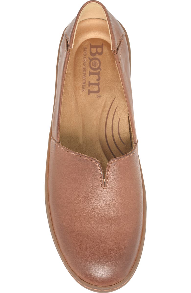 Børn Sebra II Flat, Alternate, color, Dark Tan Leather