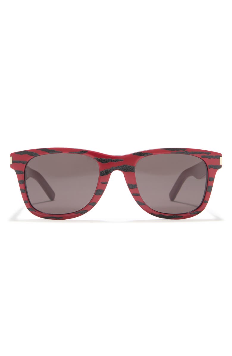 Saint Laurent 50mm Animal Print Sunglasses, Main, color,