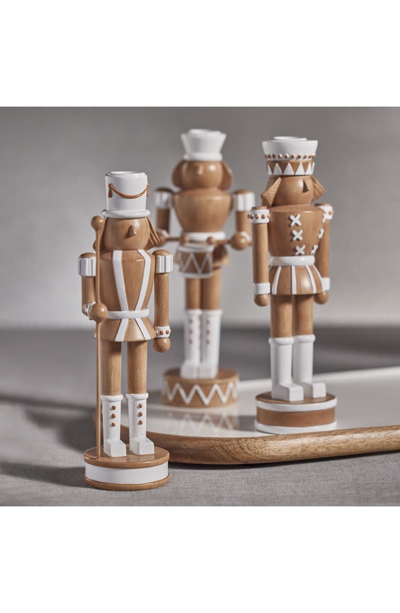 Zodax Gelsey 9.75-Inch Nutcracker Candleholder, Alternate, color, Brown