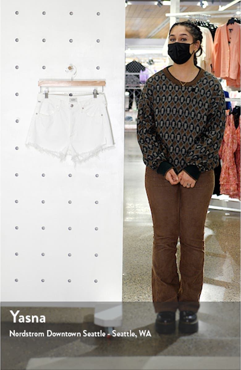 Annabelle Organic Cotton Denim Cutoff Shorts, sales video thumbnail