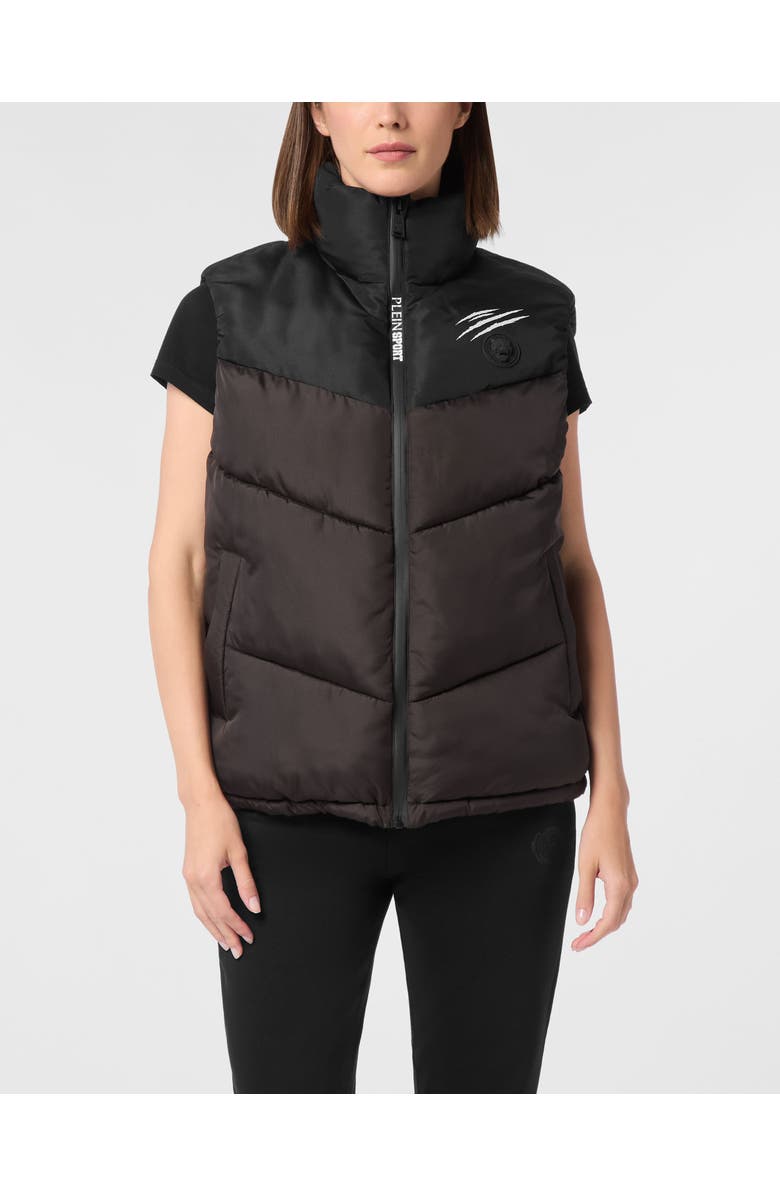 PLEIN SPORT Puffer Jacket Vest Women, Main, color, Black