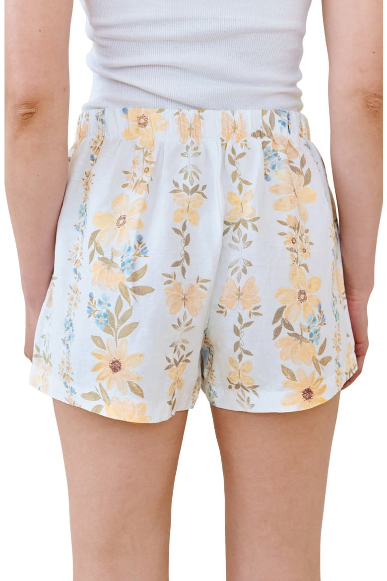 Catalina Floral Linen Blend Shorts, Alternate, color, WILDFLOWER