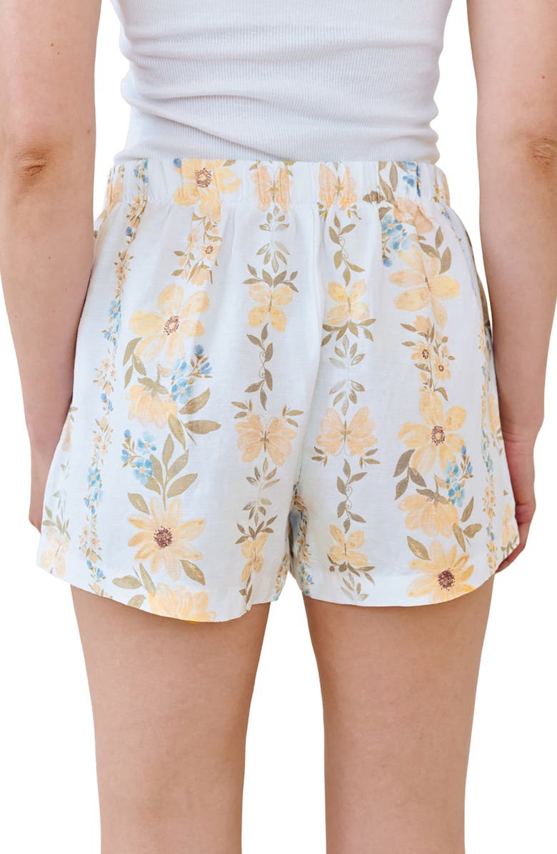Bella Dahl Catalina Floral Linen Blend Shorts, Alternate, color, Wildflower