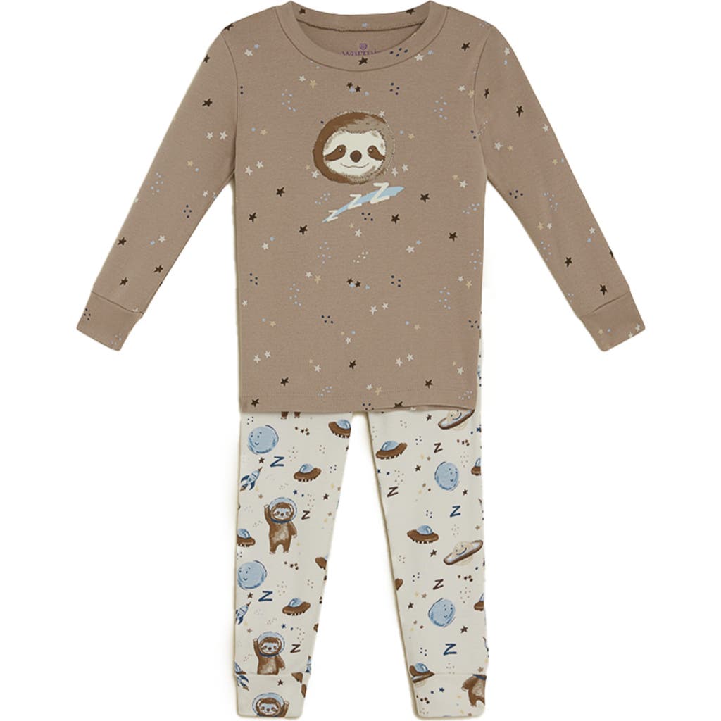 Warmies Sloth Pj Set In Brown