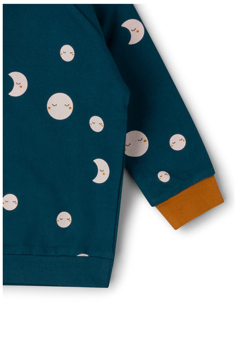 Print Organic Cotton Crewneck Sweatshirt, Alternate, color, BLUE
