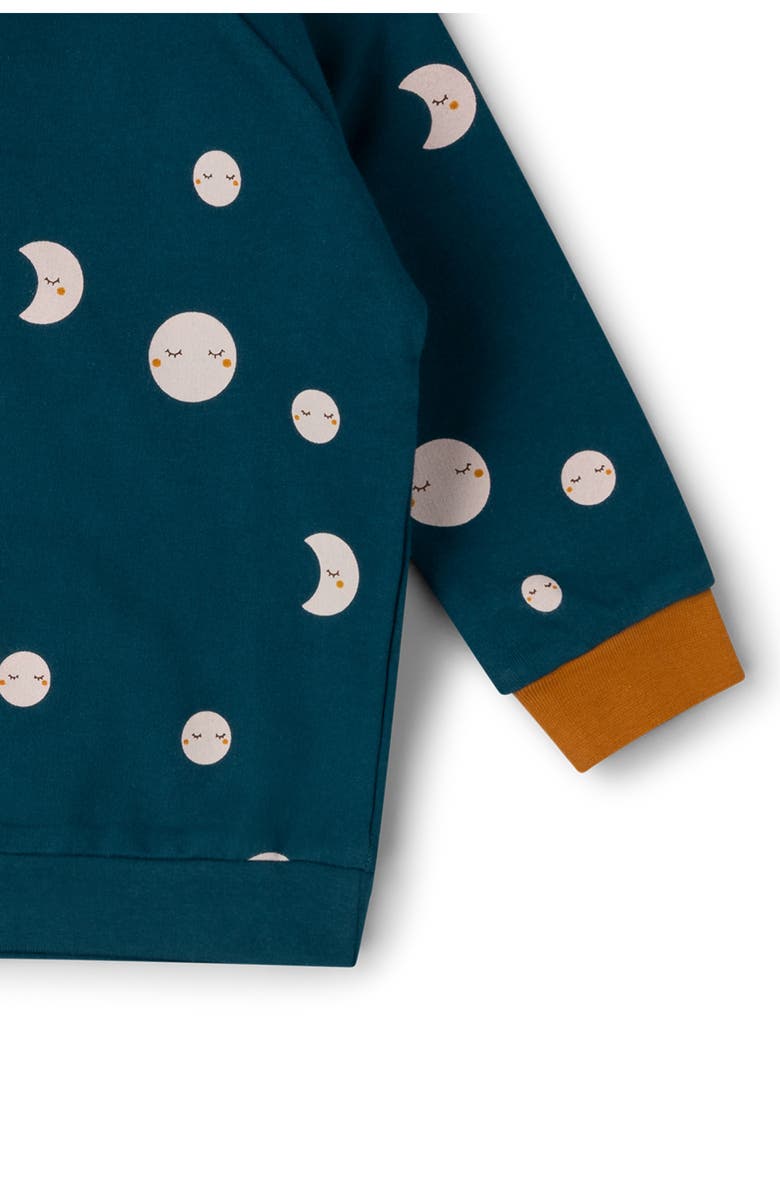 Little Green Radicals Print Organic Cotton Crewneck Sweatshirt, Alternate, color, Blue