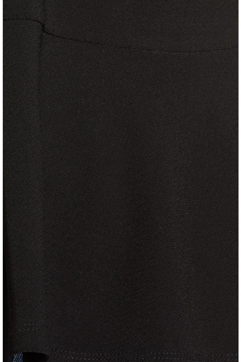 Cinch Front Peplum Top, Alternate, color, BLACK