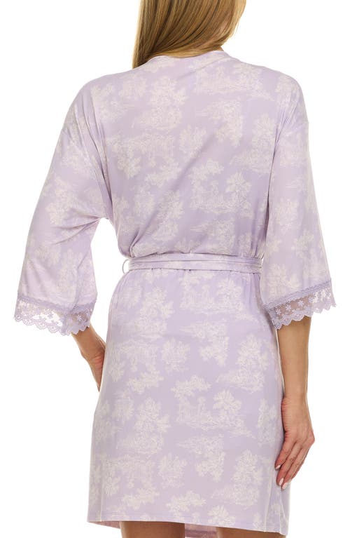 Flora Nikrooz Willa Short Pajamas & Robe Travel Set In Purple