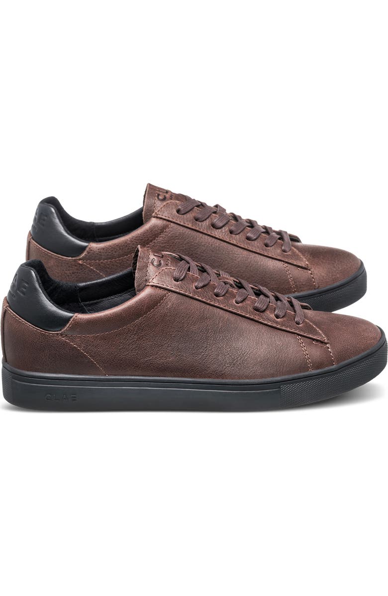 CLAE Bradley Leather Sneaker, Alternate, color, Demitasse Leather Black