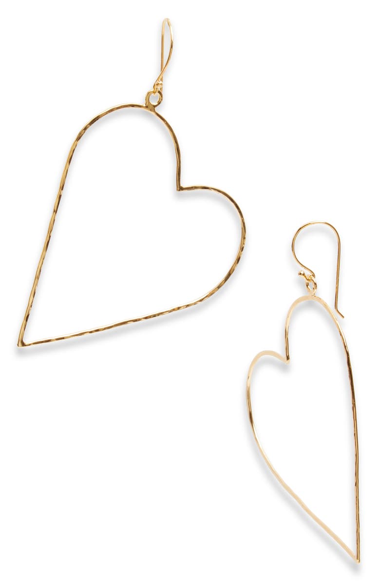 Kiara by Ki-Ele Classic Large Heart Drop Earrings, Main, color,
