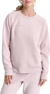 DKNY Rhinestone Logo Stripe Fleece Sweatshirt