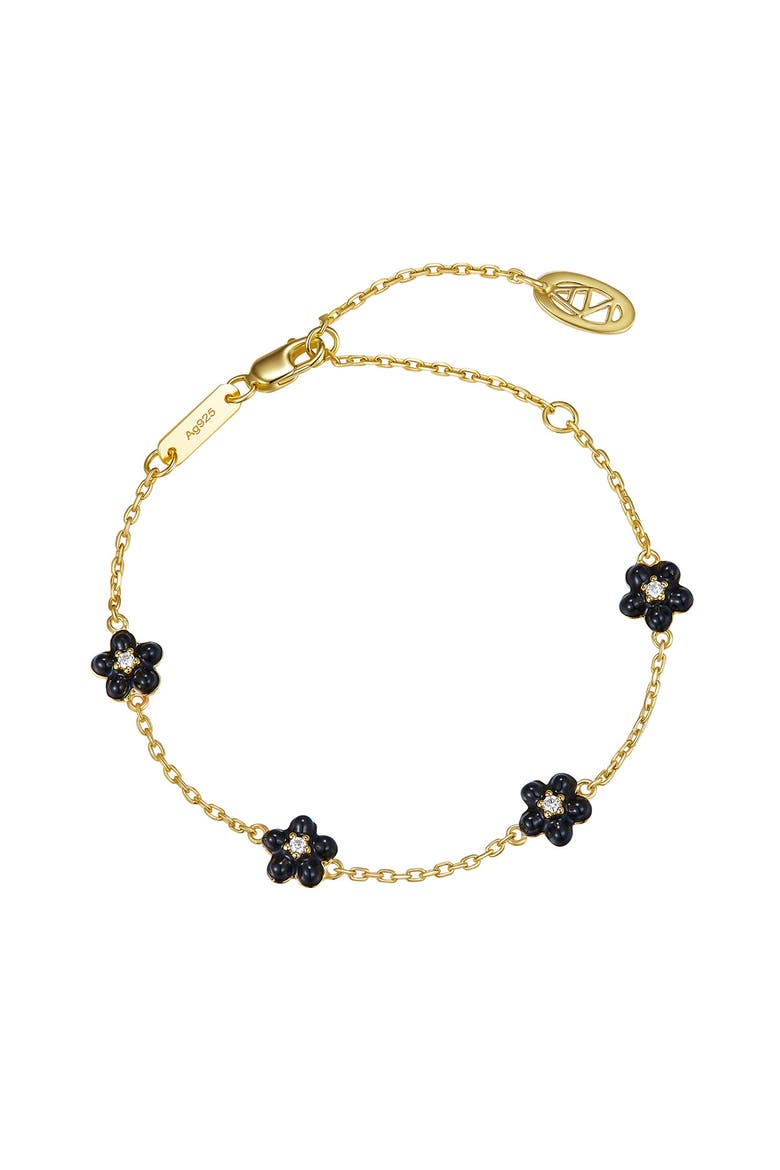 Petit Daisy  Bracelet, Main, color, Black/Yellow Gold