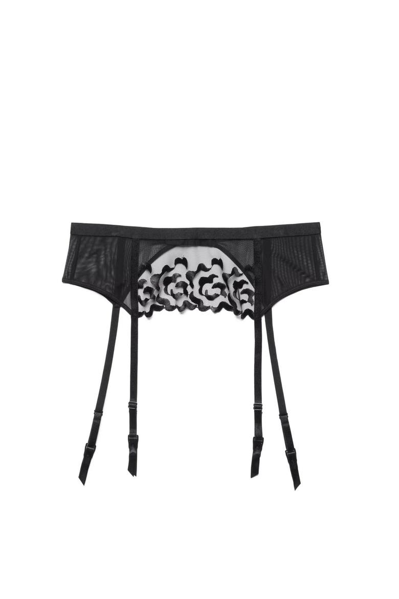Tiana Garter Belt Lingerie, Main, color, Black