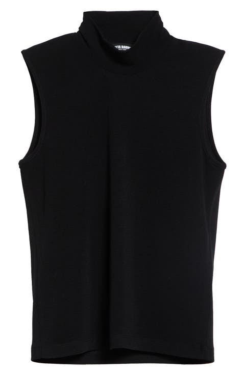 Mock Neck Sleeveless Top