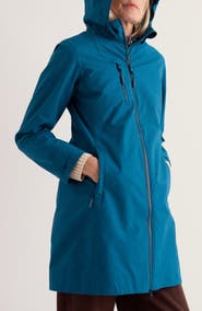 Seasalt Cornwall Coverack Waterproof Organic Cotton Raincoat with Removable Hood