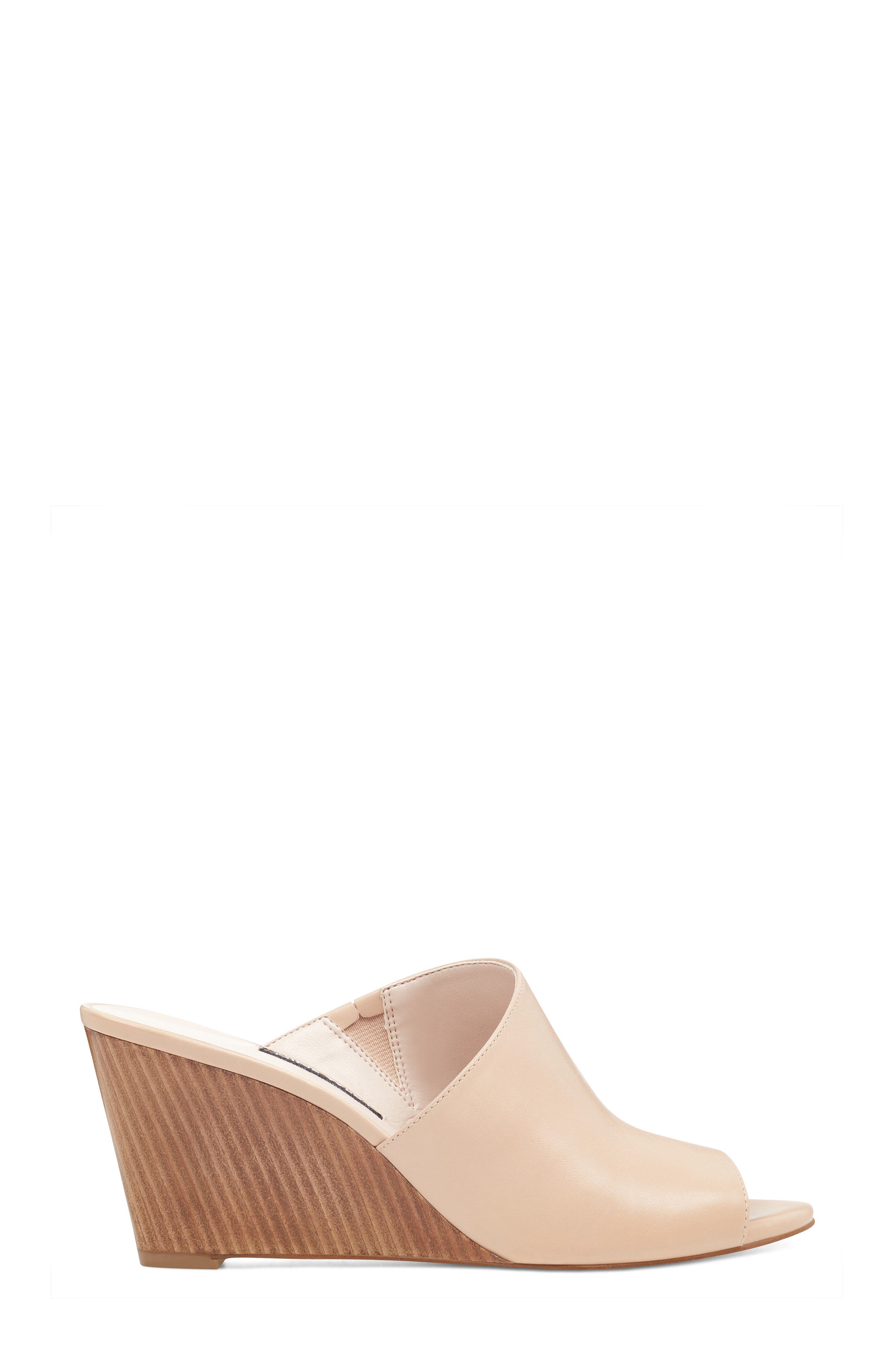Janissah Wedge, Alternate, color, LIGHT NATURAL LEATHER