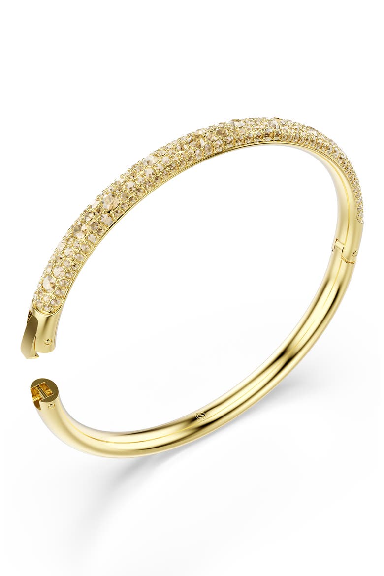 Sublima Crystal Hinged Bangle Bracelet, Alternate, color, GOLD