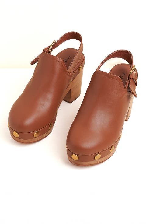 Hari Platform Slingback Studded Clog