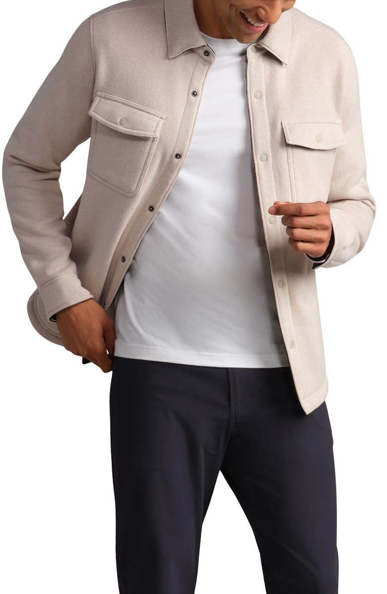 Rhone Fleece Shacket, Main, color, Bone