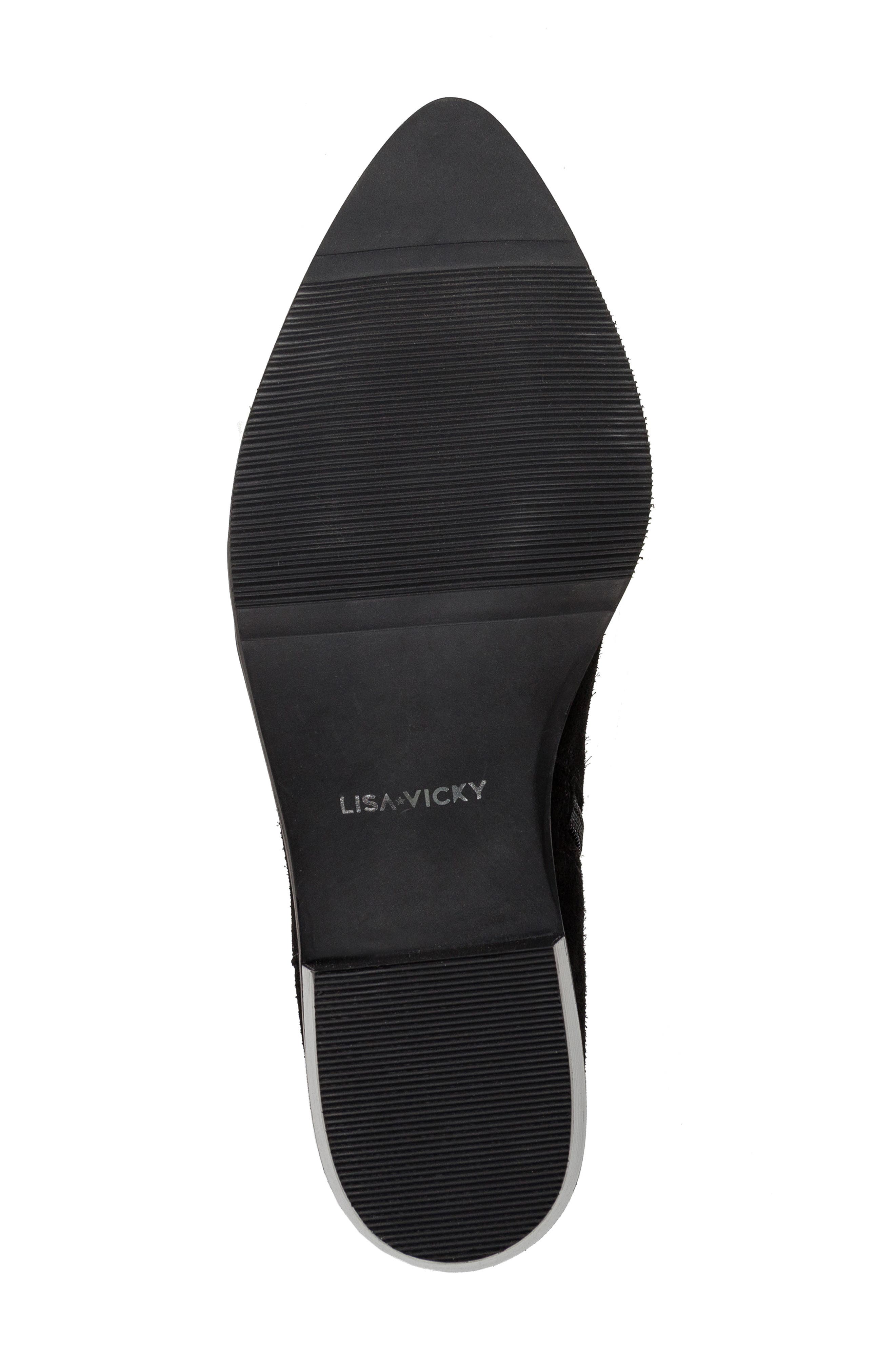 Sunny-V Pointed Toe Bootie, Alternate, color, BLACK