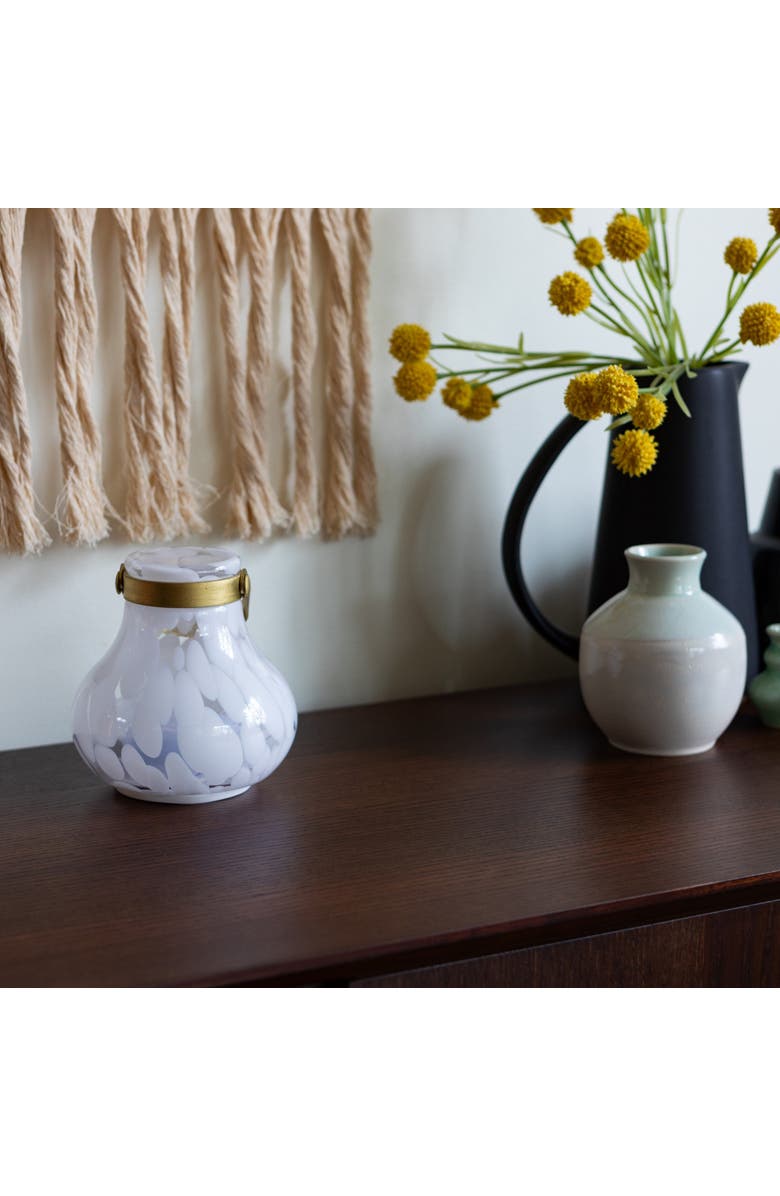 Allsop Home & Garden Moondrop Lantern - Rechargeable Glass LED Lantern, Alternate, color, White