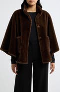 Bernardo Faux Fur Poncho
