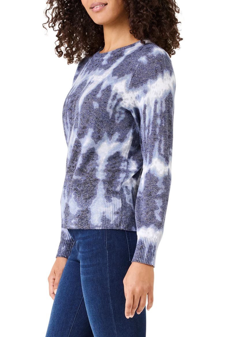 Supersoft Shibori Sweater, Alternate, color, BLUE MULTI