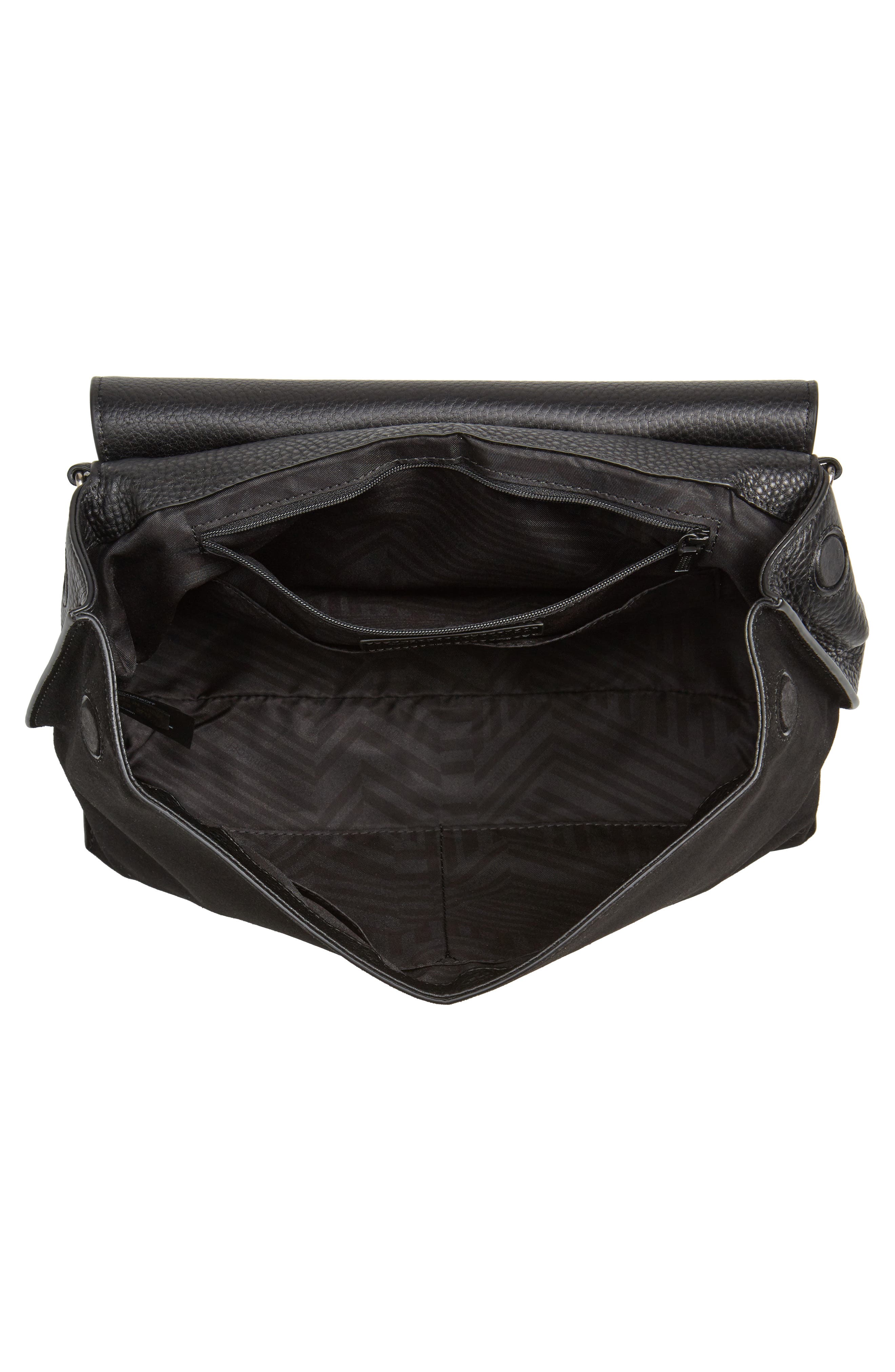 Rebecca Minkoff Medium Keith Suede & Leather Satchel, Alternate, color, 