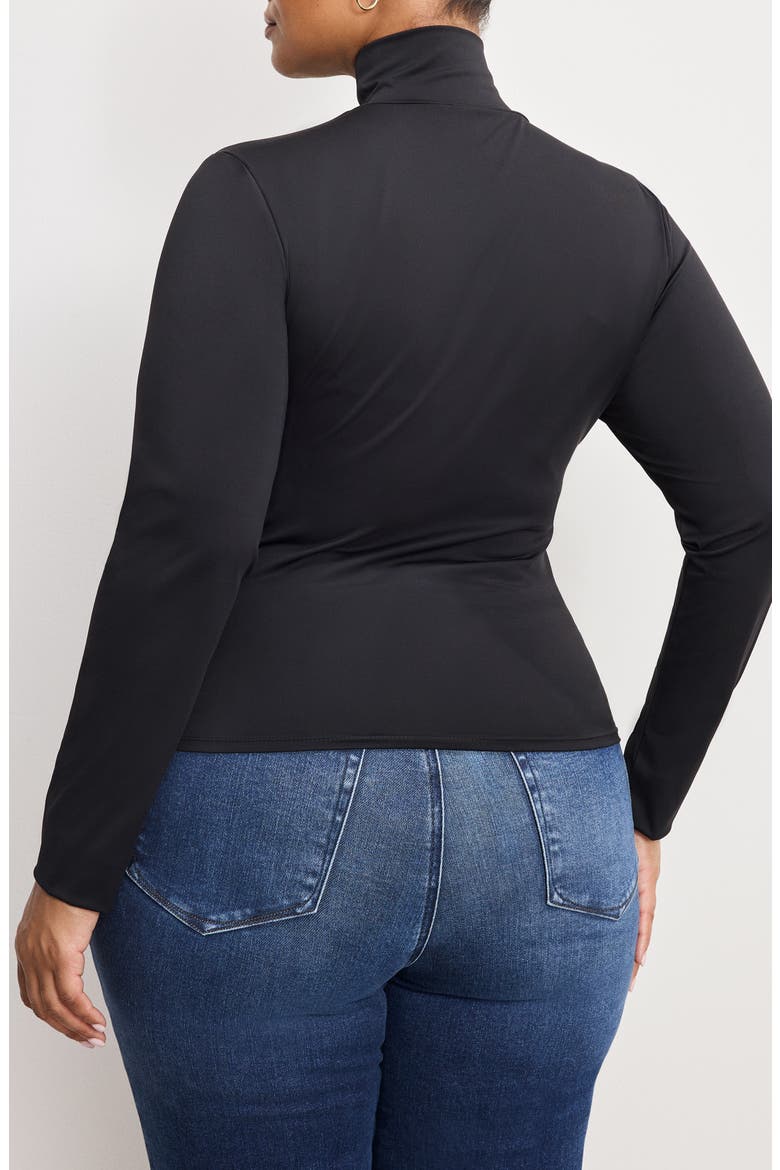 Weightless Turtleneck Top, Alternate, color, BLACK001